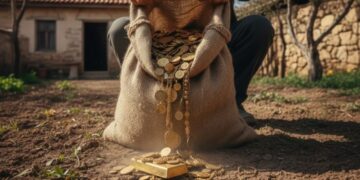 Bahçeyi temizlerken hayatının keşfini yaptı! 350 yıllık gömü buldu