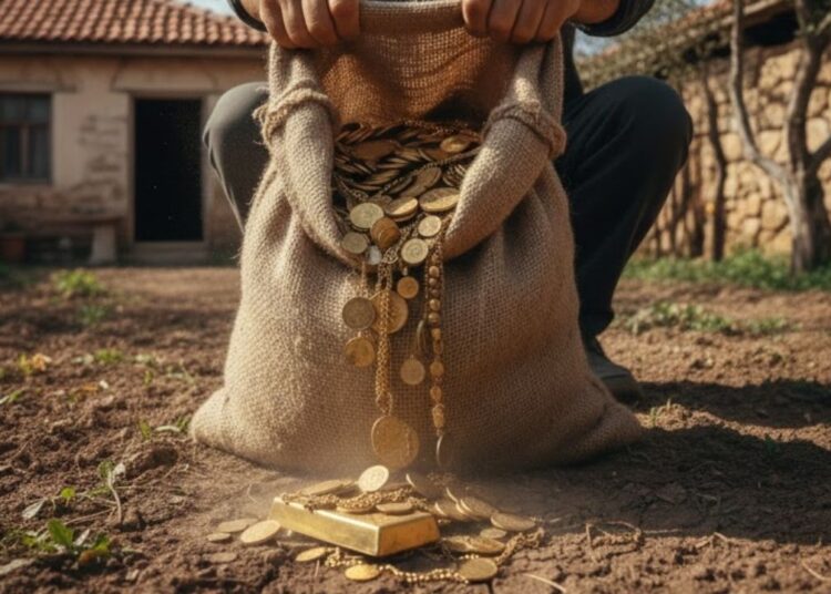 Bahçeyi temizlerken hayatının keşfini yaptı! 350 yıllık gömü buldu