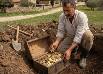Köyde dolaşırken Roma İmparatorluğu dönemine ait hazine buldu