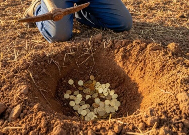 Tarlada gördüğü parıltı hayatını değiştirdi! 5 kilo altın buldu