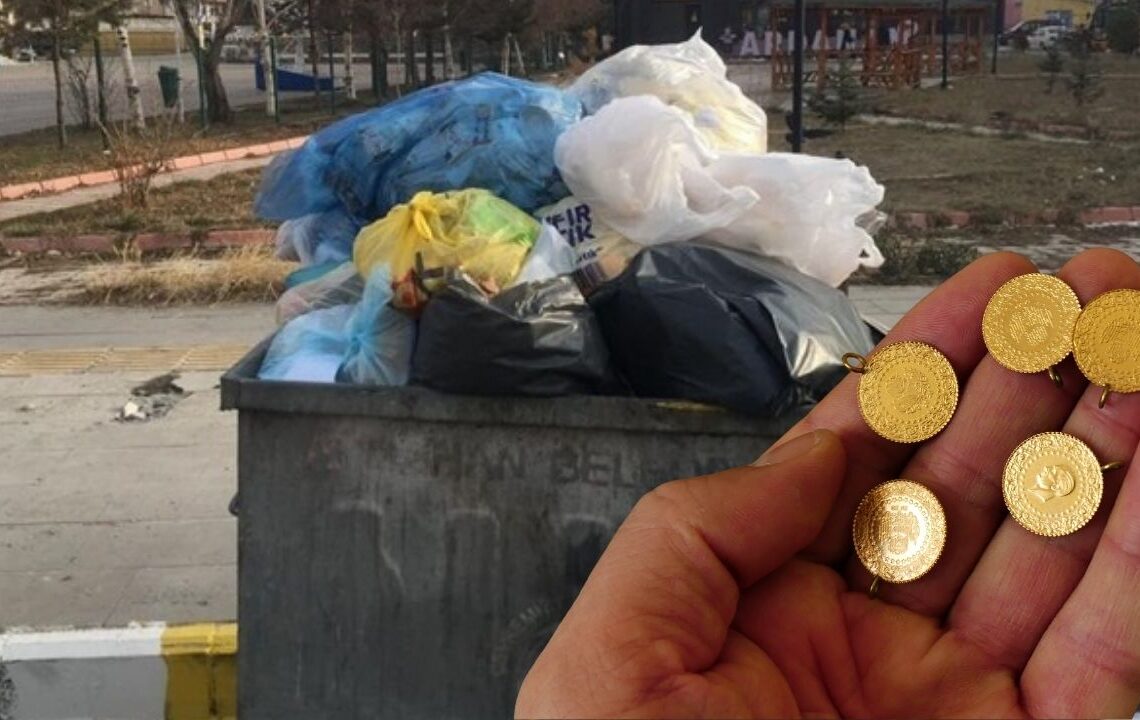 Çöp karıştırırken 800 bin TL’lik hazine buldular