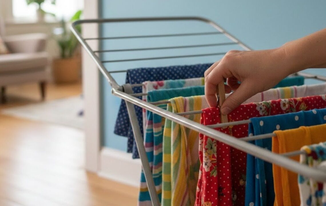 Gökkuşağı yöntemiyle evde çamaşırlar hızlı ve kötü kokmadan kuruyor