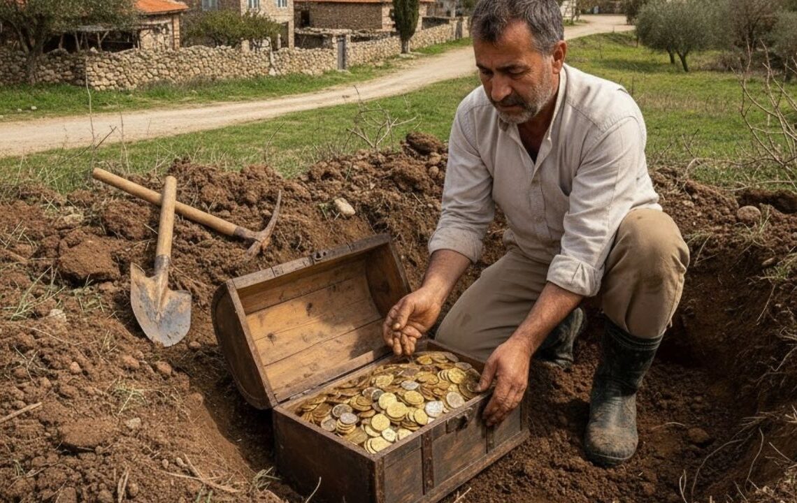 Köyde dolaşırken Roma İmparatorluğu dönemine ait hazine buldu