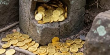 Tapınağın altında saklı hazine bulundu